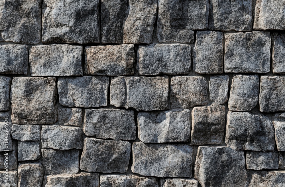 Wall mural old gray stone wall texture