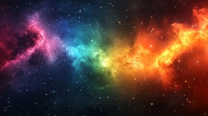 Fototapeta premium Vibrant Cosmic Nebula in Outer Space