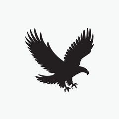Bold Eagle Silhouette illustration design.