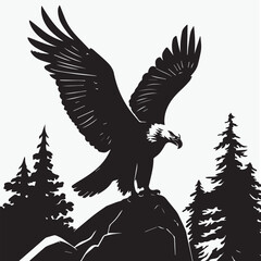 Bold Eagle Silhouette illustration design.