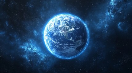 Fototapeta premium Earth in Cosmic Space