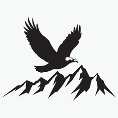Bold Eagle Silhouette illustration design.