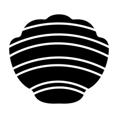 Clam black icon © van