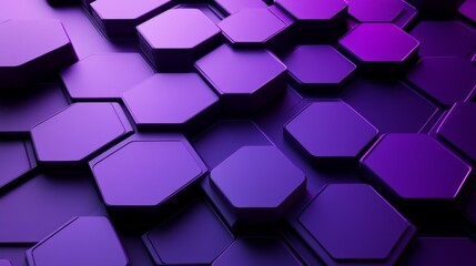 Abstract Hexagonal Purple Pattern Background