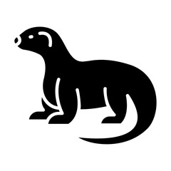 Nutria black icon