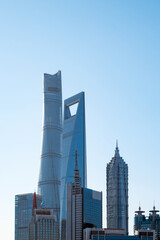 Naklejka premium Shanghai Pudong Lujiazui Landmark Building