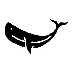 Whale black icon