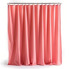  Photograph of a shower curtain, stylish and functional, isolated on a white background