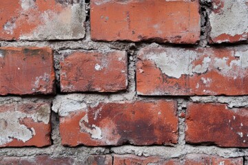 Obraz premium old red brick wall, with each individual brick