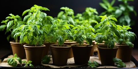 Fototapeta premium herbs in a pot