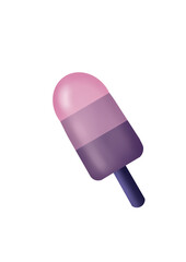 glace aux trois couleurs violette