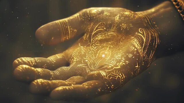video of Palmistry is the pseudoscientific practice of fortune-telling through the study of the palm