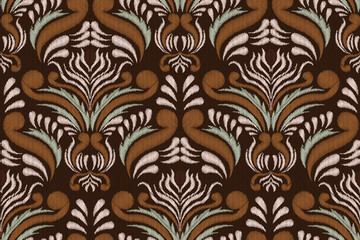 Damask seamless pattern. Foliage motif pattern
