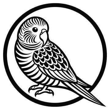 recommend clip art: budgerigar vector logo icon design minimalist template 