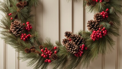 christmas wreath on a door