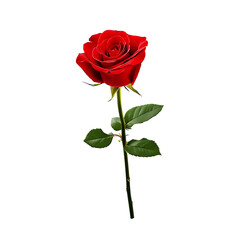 red rose isolated on white