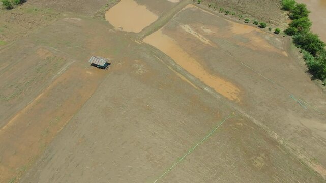 Flash flood destroys corn and vegetable crop in Southeast asia.
