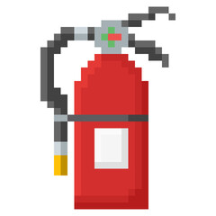 Fire Safety Fire Extinguisher Pixel Art