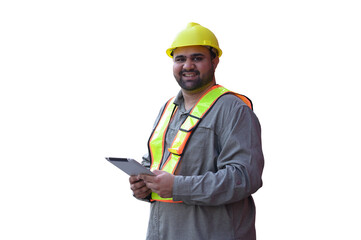 industrial plant maintenance engineering on transparent background,PNG.
