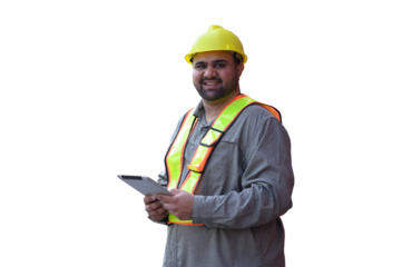 industrial plant maintenance engineering on transparent background,PNG.