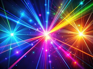 Abstract Laser Light Effects in Vector Style for Futuristic Backgrounds and Graphic Design Projects