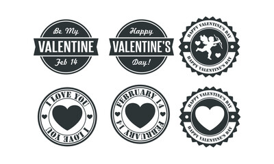valentines badge vector