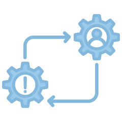 Crisis management icon with line color style