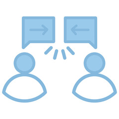 Conflict icon with line color style