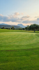 Landscape view of beautiful golf course   in  Cyprus