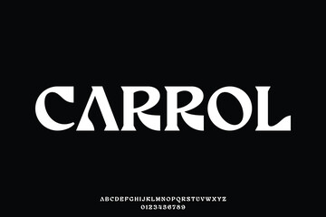 Unique decorative alphabet display font vector illustration