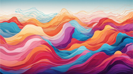 Fototapeta premium Modern abstract wave flowing gradiant background,