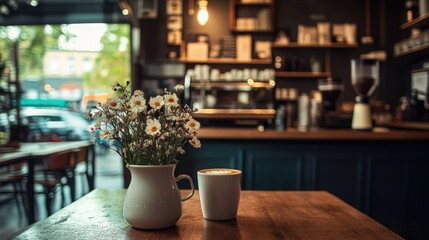 Discover a unique coffee shop model with themed events, such as open mic nights or art showcases, creating a lively atmosphere for community engagement