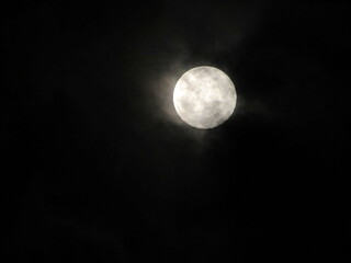 full moon over sky