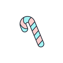 Candy Cane icon vector illustration. Candy Cane symbol isolated on white background