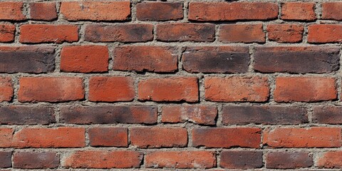 Obraz premium seamless texture of red brick wall, showcasing the unique charm