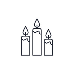 Christmas Candle icon vector illustration. Christmas Candle symbol isolated on white background