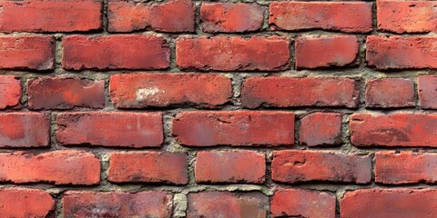 Obraz premium seamless texture of red brick wall, showcasing the unique charm