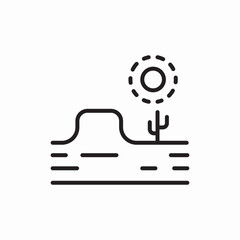 desert view icon sign vector