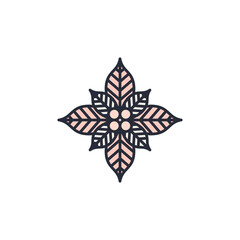 Obraz premium Poinsettia Flower icon vector illustration. Poinsettia Flower symbol isolated on white background