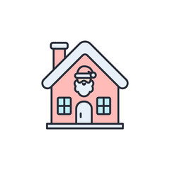Santa’s Workshop icon vector illustration. Santa’s Workshop symbol isolated on white background