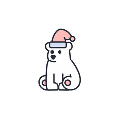 Polar Bear icon vector illustration. Polar Bear symbol isolated on white background