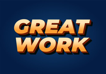 Great work. Text effect in 3D style with good colors