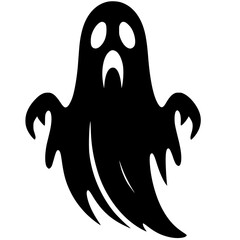 Halloween celebration ghost silhouette