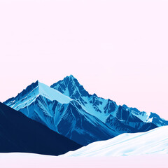 Fototapeta premium Blue ridge mountains with a pastel sky