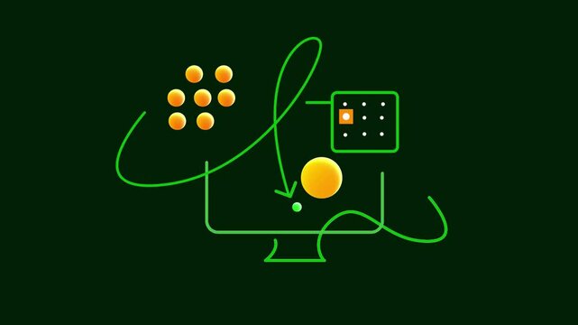 Computer Infographic Animation, Icon animation