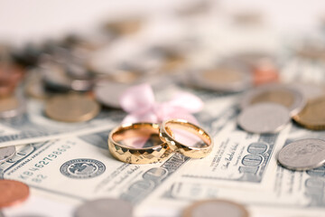 Woman carefully manages her wedding fund, making payments from her bank account and using credit...