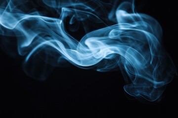 Obraz premium small smoke line on a black background