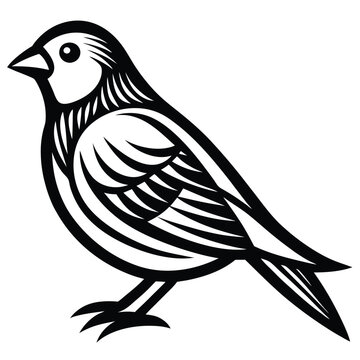 recommend clip art: canary bird vector logo icon design minimalist template 