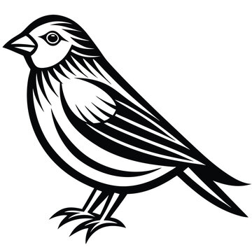 recommend clip art: canary bird vector logo icon design minimalist template 