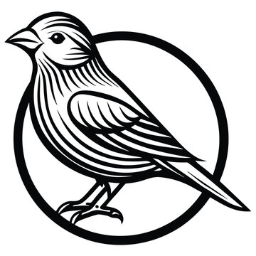 recommend clip art: canary bird vector logo icon design minimalist template 